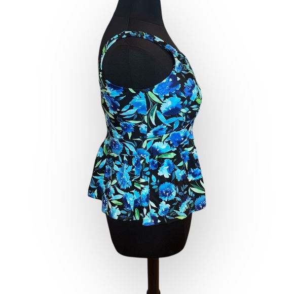 NWT Maxine of Hollywood Women's Over The Shoulder Empire Tankini Swimsuit Top 14 - Picture 2 of 13